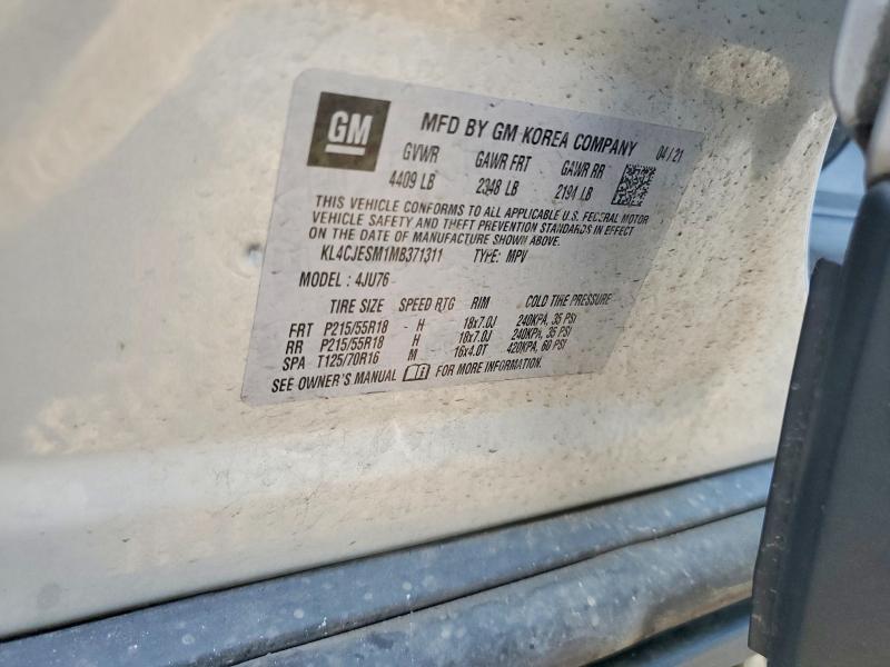 Photo 14 from auction – 2021 BUICK ENCORE with VIN KL4CJESM1MB371311