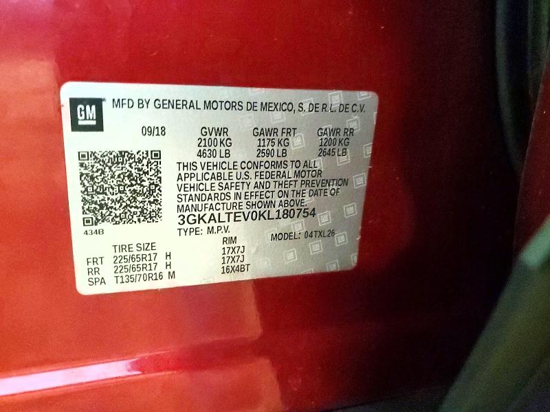 Photo 14 from auction – 2019 GMC TERRAIN with VIN 3GKALTEV0KL180754