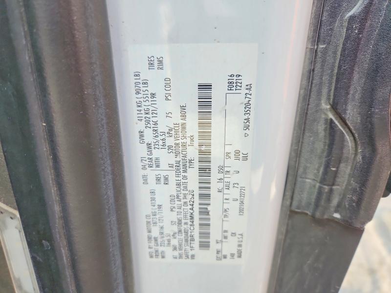 Photo 14 from auction – 2021 FORD TRANSIT with VIN 1FTBR1C84MKA42526