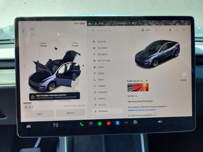 Photo 9 from auction – 2026 TESLA MODEL Y with VIN 7SAYGDEE5TF329439