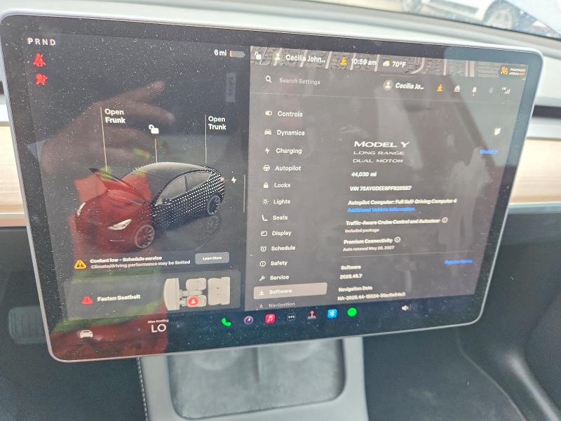 Photo 9 from auction – 2023 TESLA MODEL Y with VIN 7SAYGDEE6PF926587