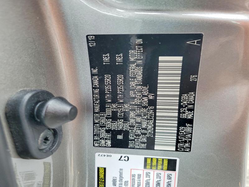 Photo 14 from auction – 2020 LEXUS RX with VIN 2T2HZMDA6LC228416