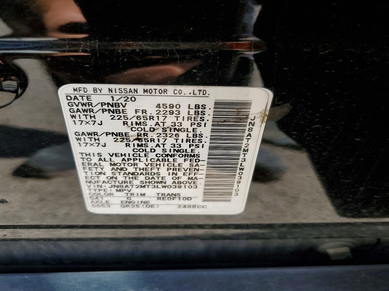 Photo 14 from auction – 2020 NISSAN ROGUE with VIN JN8AT2MT3LW039103