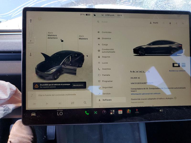 Снимка 9 от търг – 2024 TESLA MODEL 3 с VIN 5YJ3E1EA0RF785477