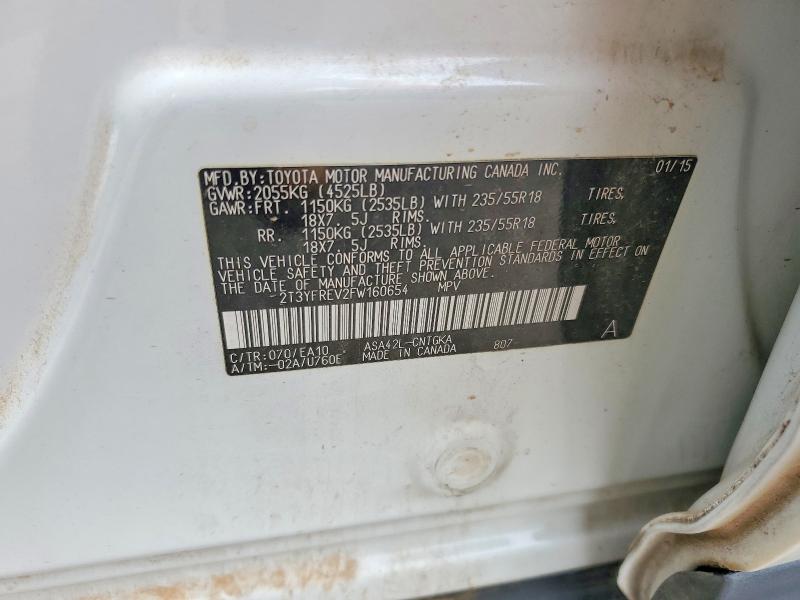 Foto 14 de la subasta – 2015 TOYOTA RAV4 con VIN 2T3YFREV2FW160654