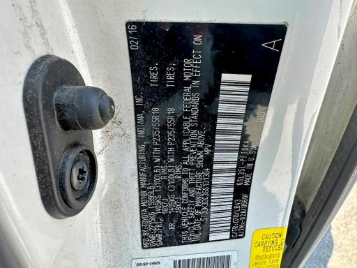 Photo 10 from auction – 2016 TOYOTA SIENNA with VIN 5TDDK3DC3GS131304