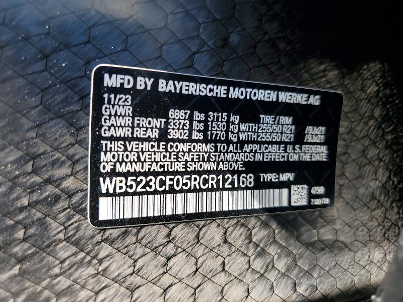 Photo 14 from auction – 2024 BMW IX with VIN WB523CF05RCR12168
