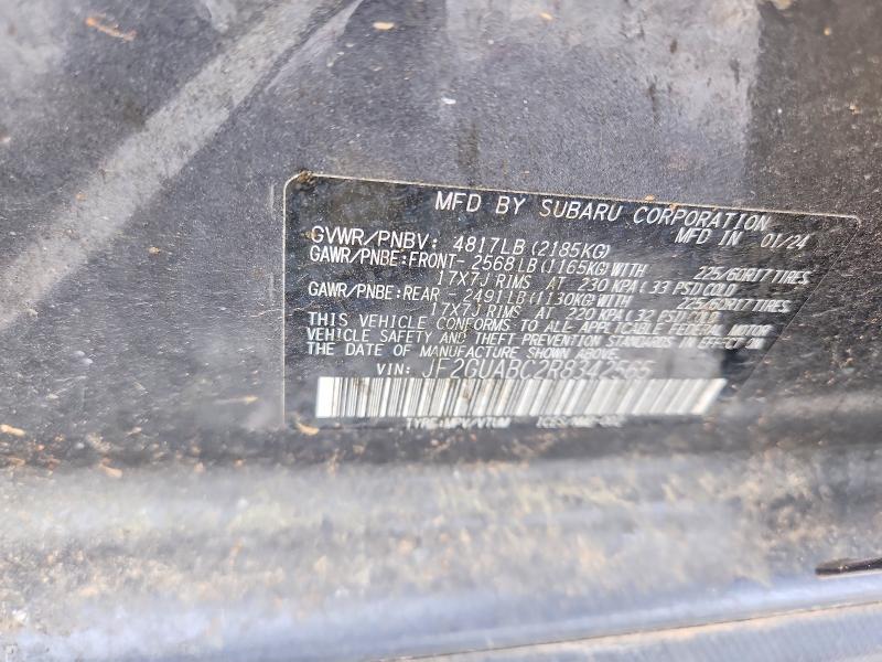 Photo 14 from auction – 2024 SUBARU CROSSTREK with VIN JF2GUABC2R8342565
