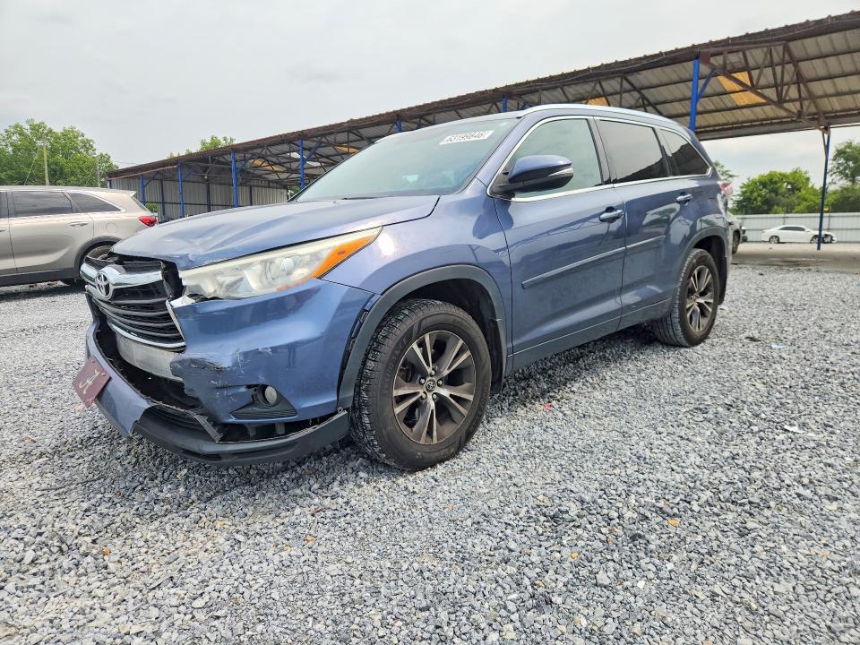 TOYOTA HIGHLANDER 2016 with VIN 5TDJKRFH9GS347236 - Photo from auction