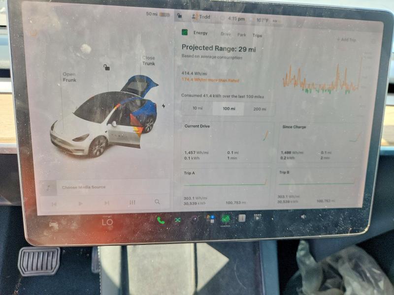 Photo 9 from auction – 2021 TESLA MODEL Y with VIN 5YJYGAEE3MF149311