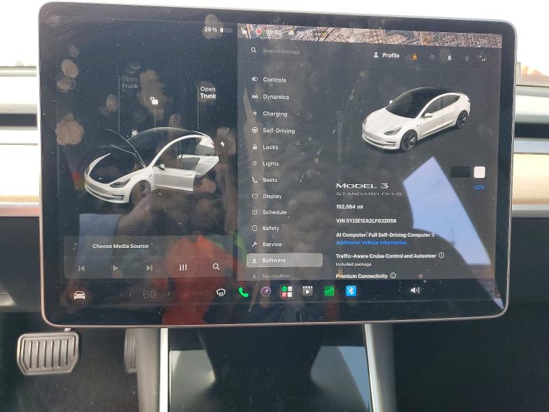Photo 9 from auction – 2020 TESLA MODEL 3 with VIN 5YJ3E1EA2LF632056