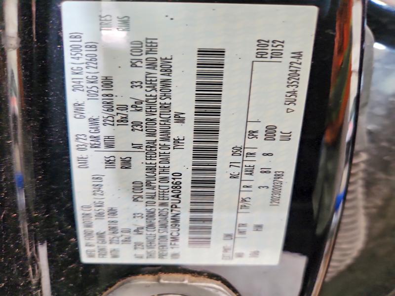 Photo 14 from auction – 2023 FORD ESCAPE with VIN 1FMCU9MN7PUA08610