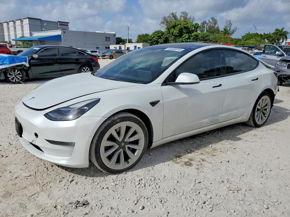 TESLA MODEL 3 2022 with VIN 5YJ3E1EAXNF186838 - Photo from auction