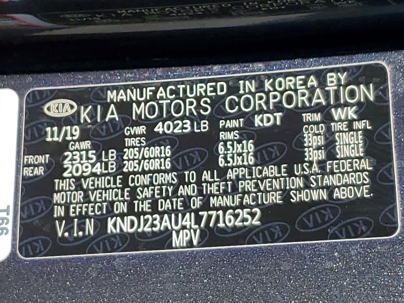 Photo 14 from auction – 2020 KIA SOUL with VIN KNDJ23AU4L7716252
