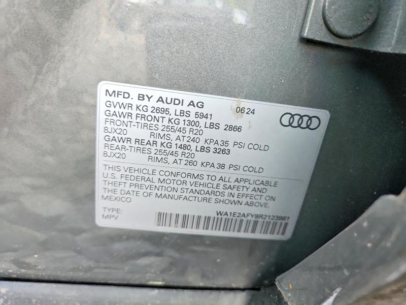 Photo 14 from auction – 2024 AUDI Q5 E with VIN WA1E2AFY8R2123981