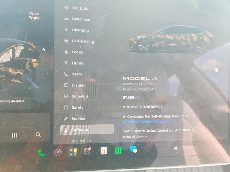 Photo 9 from auction – 2024 TESLA MODEL 3 with VIN 5YJ3E1EB2RF807102
