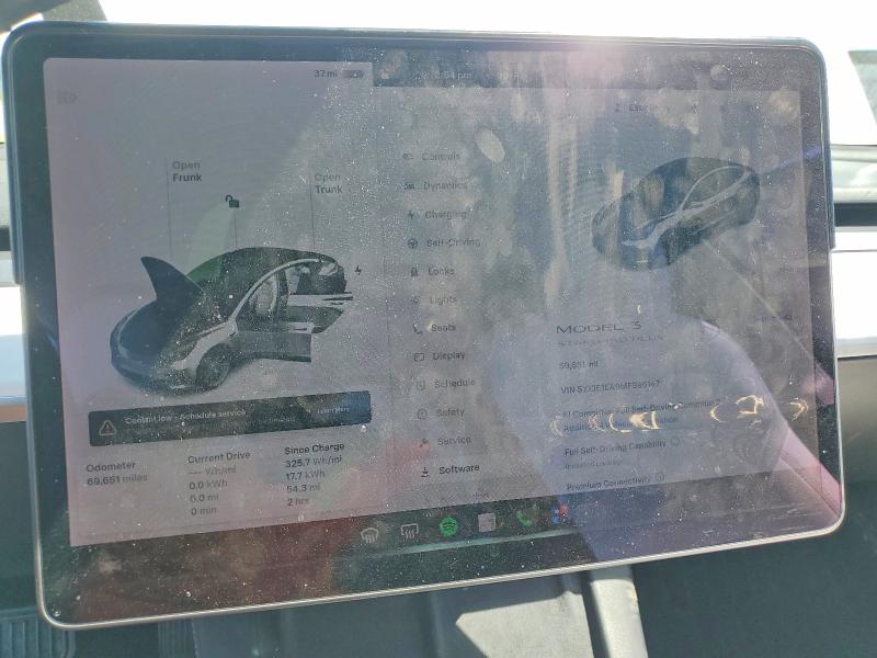 Photo 9 from auction – 2021 TESLA MODEL 3 with VIN 5YJ3E1EA9MF995147