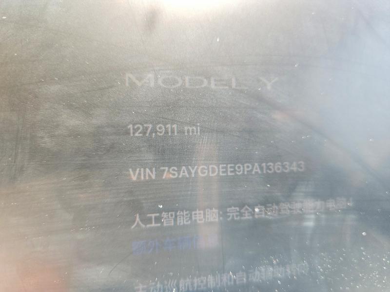 Photo 9 from auction – 2023 TESLA MODEL Y with VIN 7SAYGDEE9PA136343