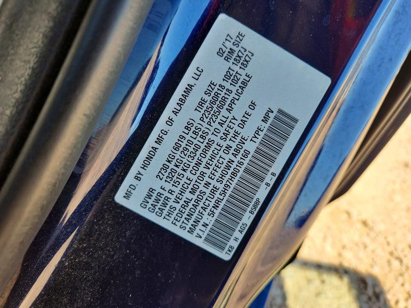 Photo 14 from auction – 2017 HONDA ODYSSEY with VIN 5FNRL5H97HB016160