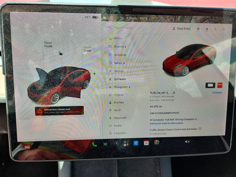 Photo 9 from auction – 2021 TESLA MODEL 3 with VIN 5YJ3E1EB6MF079597