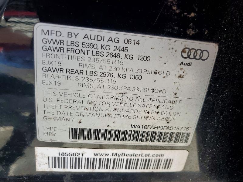Zdjęcie 14 z aukcji – 2015 AUDI Q5 z VIN WA1CFAFP9FA015776