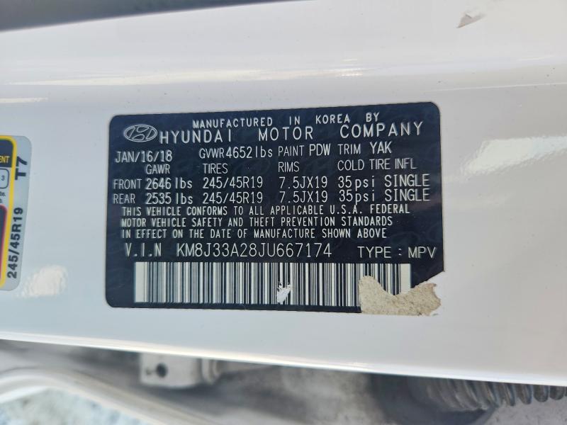 Photo 14 from auction – 2018 HYUNDAI TUCSON with VIN KM8J33A28JU667174