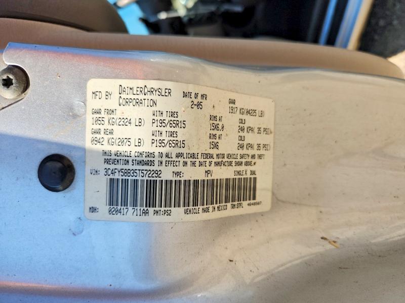 Photo 14 from auction – 2005 CHRYSLER PT CRUISER with VIN 3C4FY58B35T572292