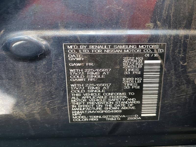 Photo 14 from auction – 2016 NISSAN ROGUE with VIN KNMAT2MVXGP654969