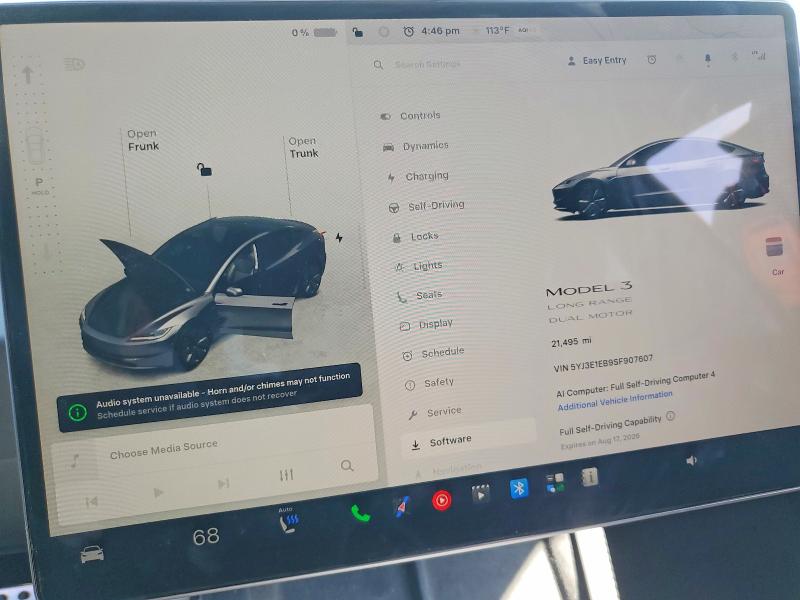 Photo 9 from auction – 2025 TESLA MODEL 3 with VIN 5YJ3E1EB9SF907607