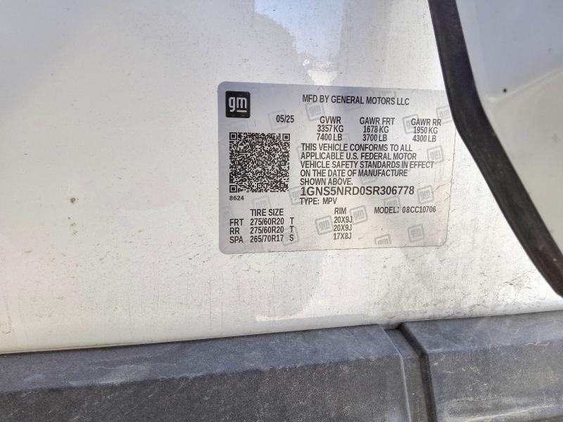 Photo 14 from auction – 2025 CHEVROLET TAHOE with VIN 1GNS5NRD0SR306778