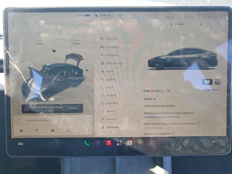 Photo 9 from auction – 2024 TESLA MODEL 3 with VIN 5YJ3E1EA9RF743096