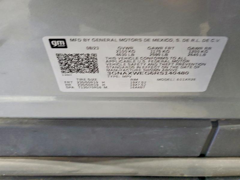 Photo 14 from auction – 2024 CHEVROLET EQUINOX with VIN 3GNAXWEG6RS140480