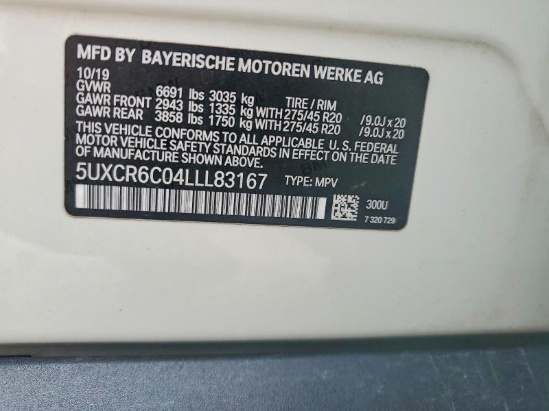 Photo 14 from auction – 2020 BMW X5 with VIN 5UXCR6C04LLL83167