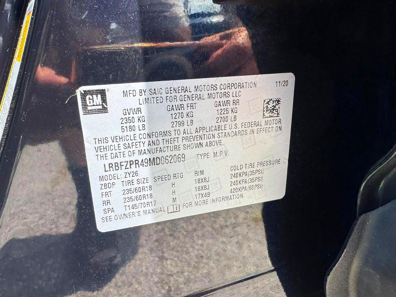Photo 10 from auction – 2021 BUICK ENVISION with VIN LRBFZPR49MD062069