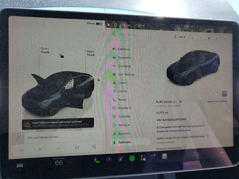 Photo 9 from auction – 2024 TESLA MODEL Y with VIN 7SAYGDED2RF121910