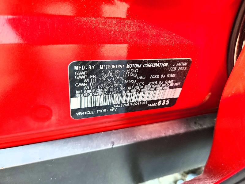 Photo 14 from auction – 2023 MITSUBISHI OUTLANDER with VIN JA4J3VA81PZ041931