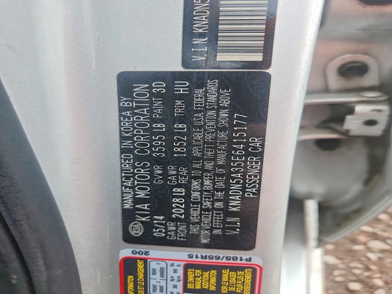 Foto 14 de la subasta – 2014 KIA RIO con VIN KNADN5A35E6415177
