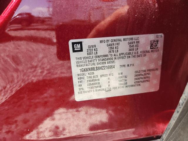 Photo 14 from auction – 2017 GMC ACADIA with VIN 1GKKNMLS8HZ216964