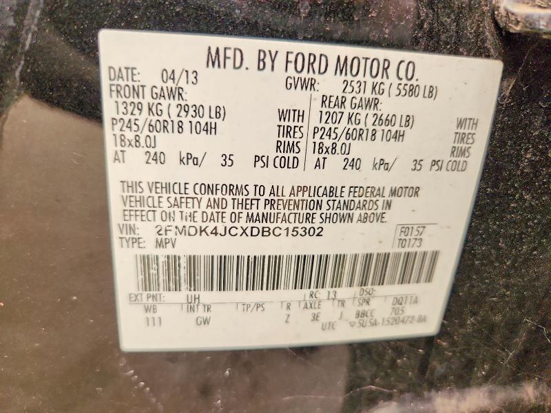 Photo 14 from auction – 2013 FORD EDGE with VIN 2FMDK4JCXDBC15302