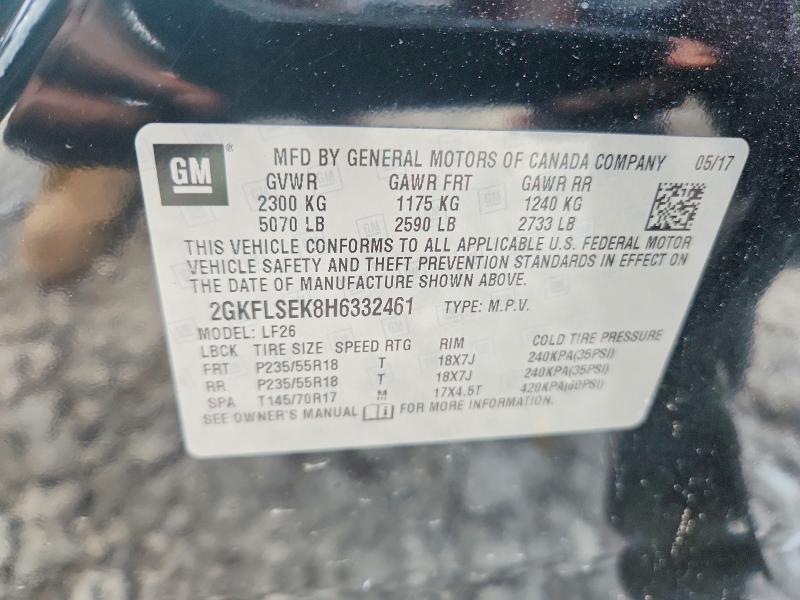 Photo 14 from auction – 2017 GMC TERRAIN with VIN 2GKFLSEK8H6332461