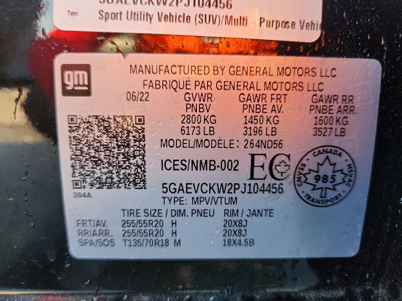 Photo 14 from auction – 2023 BUICK ENCLAVE with VIN 5GAEVCKW2PJ104456