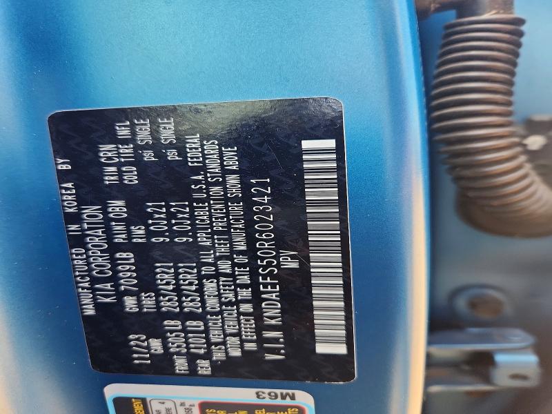 Photo 14 from auction – 2024 KIA EV9 with VIN KNDAEFS50R6023421