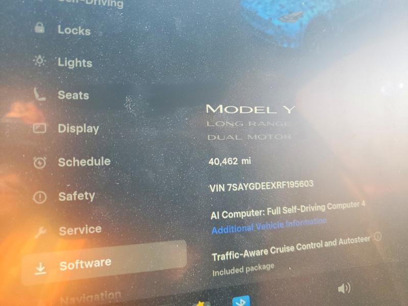 Photo 9 from auction – 2024 TESLA MODEL Y with VIN 7SAYGDEEXRF195603