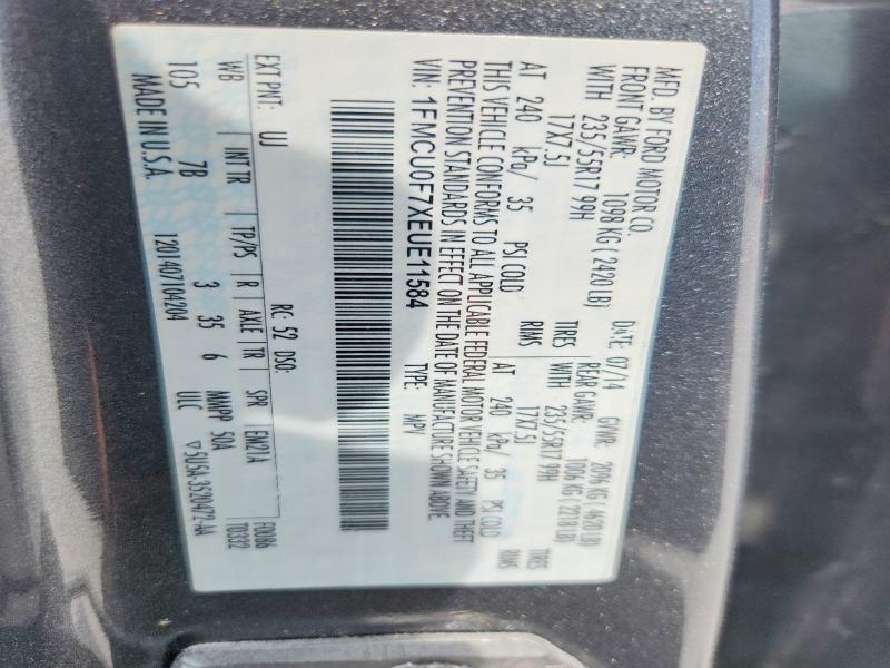 Photo 14 from auction – 2014 FORD ESCAPE with VIN 1FMCU0F7XEUE11584