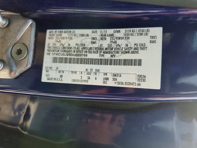 Photo 14 from auction – 2013 FORD ESCAPE with VIN 1FMCU0J95DUB89768