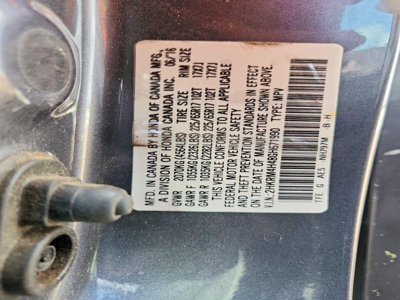 Photo 14 from auction – 2016 HONDA CR-V with VIN 2HKRM4H48GH671990