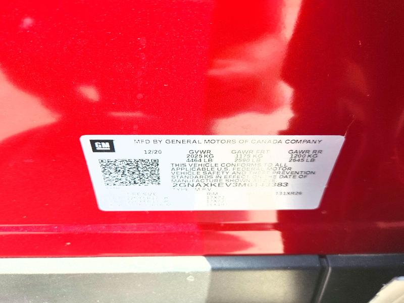 Photo 14 from auction – 2021 CHEVROLET EQUINOX with VIN 2GNAXKEV3M6143383