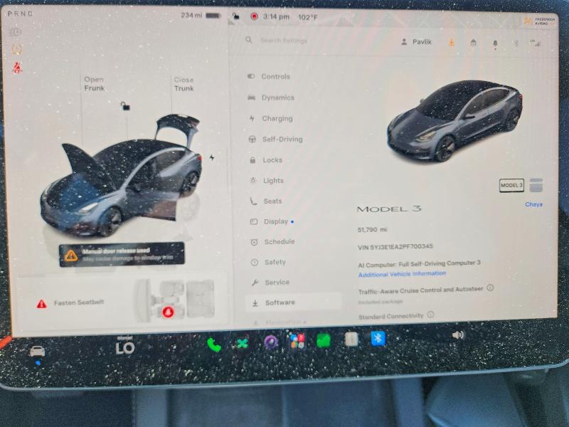 Photo 9 from auction – 2023 TESLA MODEL 3 with VIN 5YJ3E1EA2PF700345