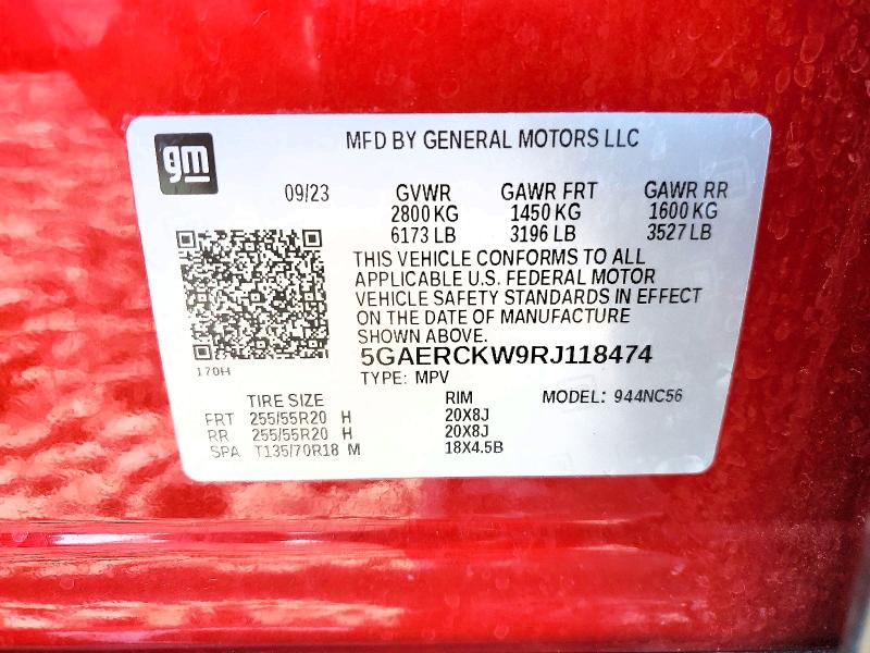 Photo 14 from auction – 2024 BUICK ENCLAVE with VIN 5GAERCKW9RJ118474