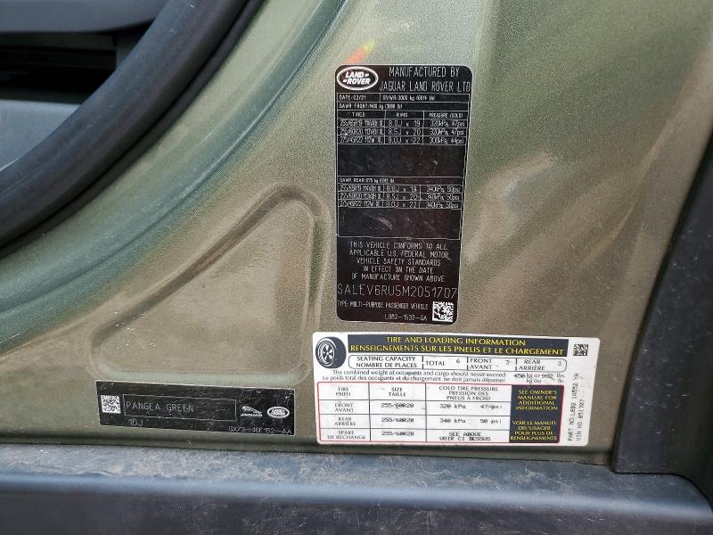 Снимка 14 от търг – 2021 LAND ROVER DEFENDER с VIN SALEV6RU5M2051707